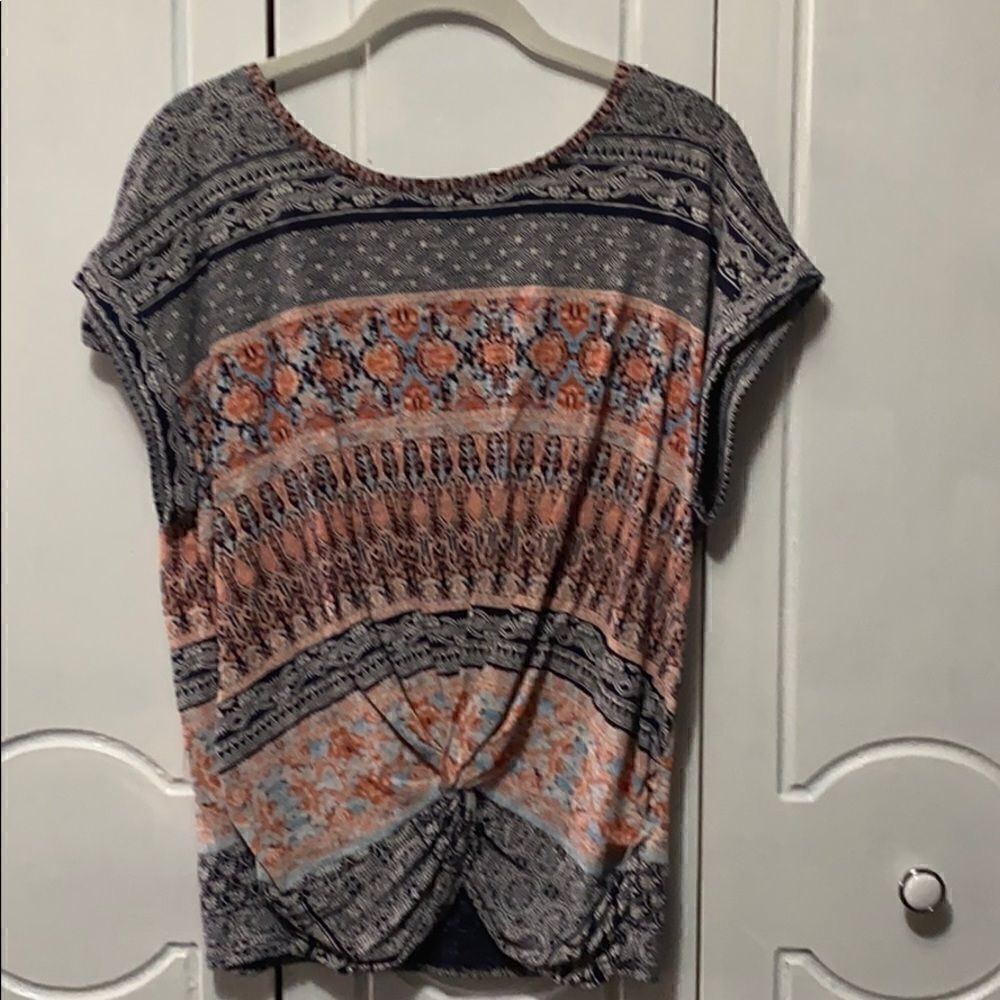 NWT Lucky Brand print blouse S/P